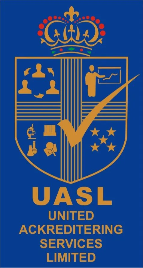 UASL accreditation mark shown with the ISO certification